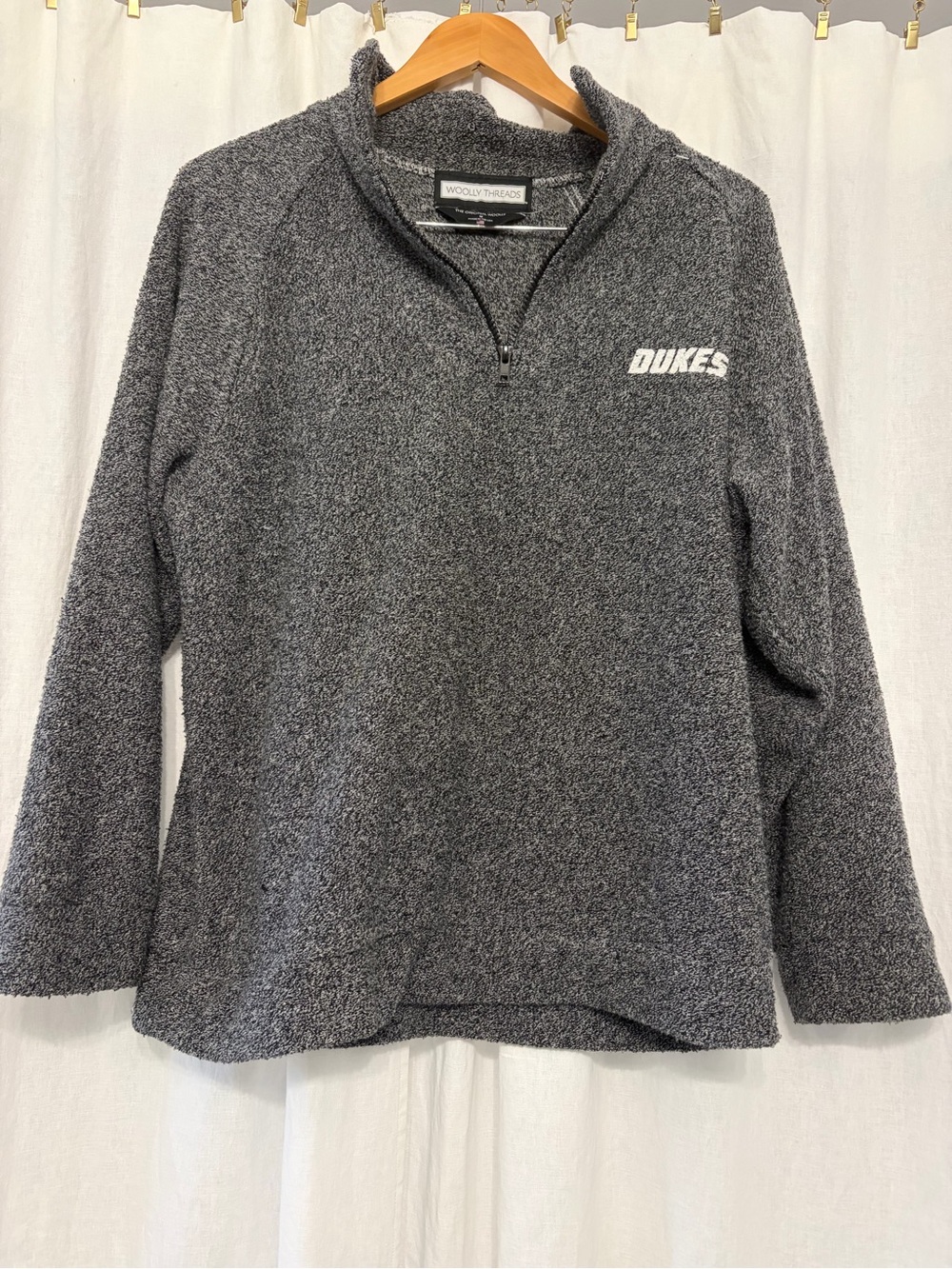 Dukes Gray Half-Zip Cozy Pullover Sweatshirt